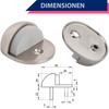Door Stop Floor Screws APECS Door Holder with Rubber Door