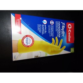 O'CEDAR O-Cedar Playtex Handsaver Durable Rubber Gloves, 10 PAIR MEDIUM Yellow. QTY 1-14