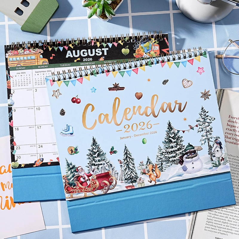 2026 Desk Calendar - Standing Flip Desktop Calendar 2026 from