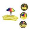 WHAMVOX Inflatable Toy Sun Umbrella Pool Cooler Floating Drink Holder