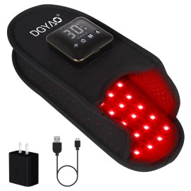 DGYAO Full Coverage Infrared Red Light Therapy Foot Boot for Swelling & Stiffnesscolor: Black