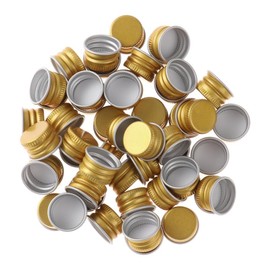 50Pcs Reusable Aluminum Bottle Lids Leak-Proof Threaded Caps for Canning & Storage Multi-Color 0.94 Inch