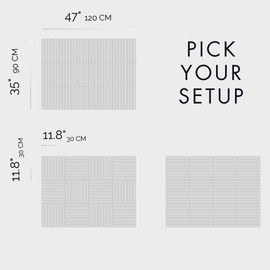 VIVELDA Large Cork Boards for Walls Black Felt Alternative - Slat Wall Paneling, Bulletin Board Tiles for Home Decor, Push Pin Corkboard Organizer for Office or Classroom-12-Pack Panel Kit (Coral)