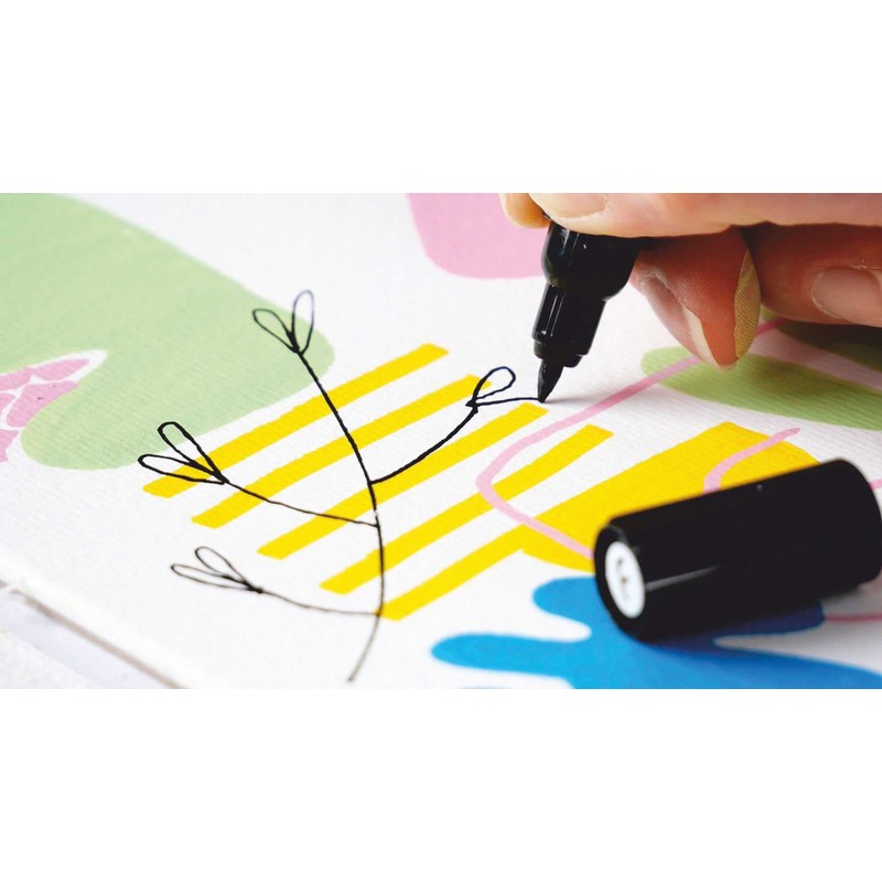 KREUL Triton 17617 Acrylic Marker Fine, White, Line Width Approx.