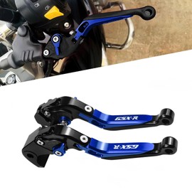 for Suzuki GSXR 600 750(2006-2022) GSX-R 1000(2005-2006) Motorcycle Clutch Lever Folding Extendable Adjustable Handlebars Brake and Clutch Levers Set(Blue)
