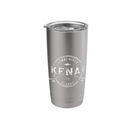 Kenai AK Vintage Crossed Fishing Rods Stainless Steel Insulated Tumbler