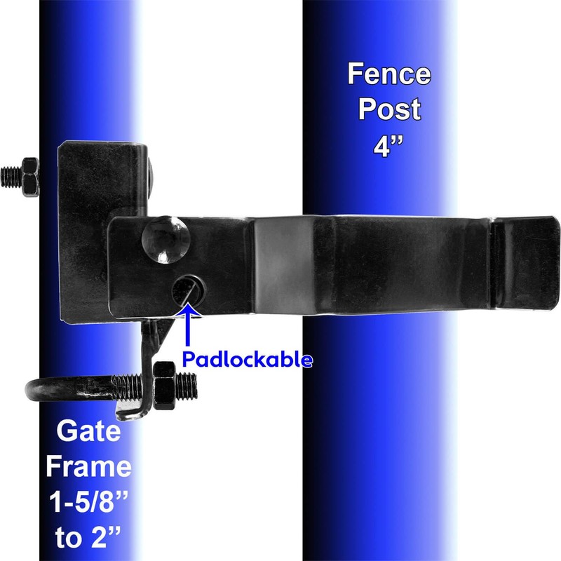 4" Strong Arm Single Gate Latch (Black)