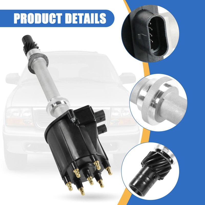 Ignition Distributor With Cap & Rotor Replacement For Chevy Astro
