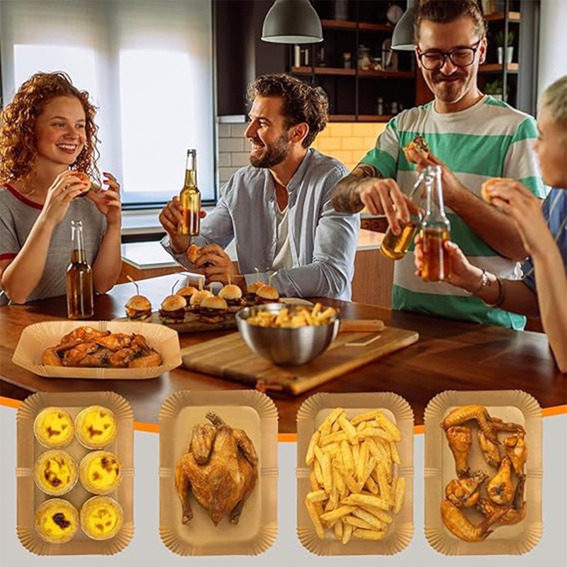 100 Pcs Air Fryer Disposable Liners,Air Fryer Liners Rectangle,Air Fryer