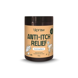 Upraw Anti-Itch Relief for dogs - 160g natural soothing supplement supports healthy skin and coat itching and scratching support powder