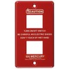 Keystone Design Accessory Red Mercury Switch Plate 2-Gang MESWPL2R