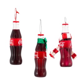 4.75-Inch Coca-Cola® Bottle Blow Mold Ornaments, 3-Piece Set