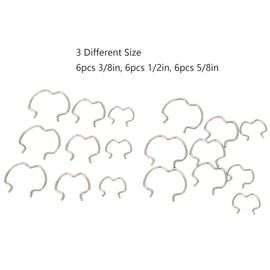 Transmission Line Clips, 18pcs Transmission Connector Retaining Clips, 3 Sizes 3/8in 1/2in 5/8in, 800 801 for Easy Installation