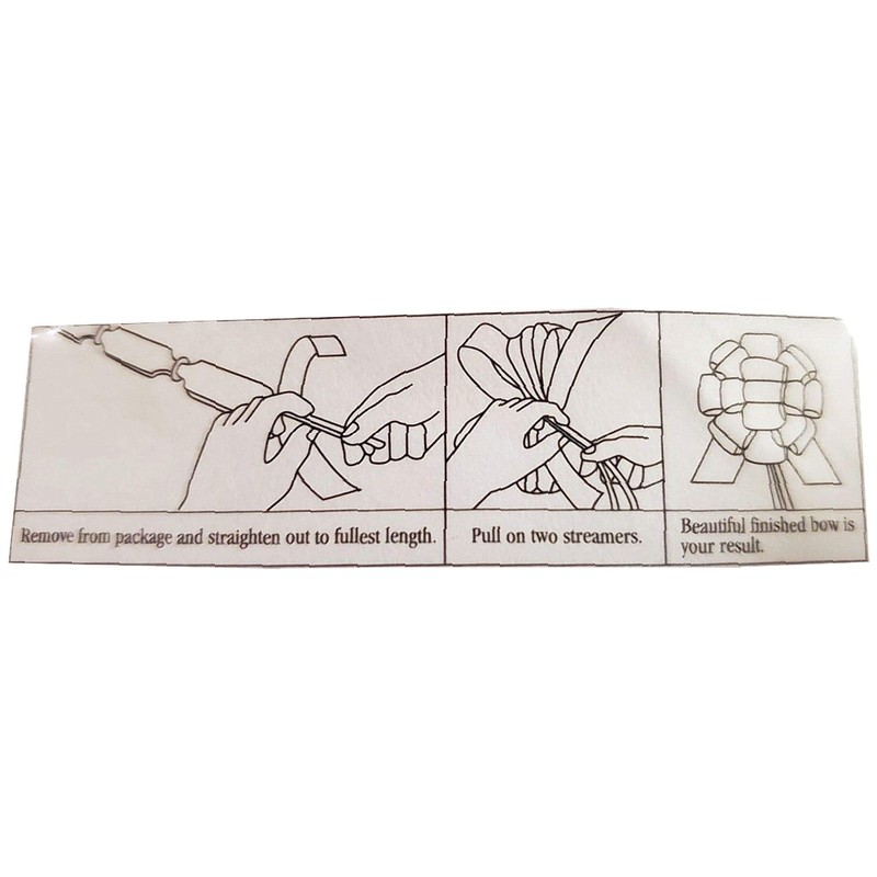 5.5" White Flora Satin Pull Bow - 20 Loops (2