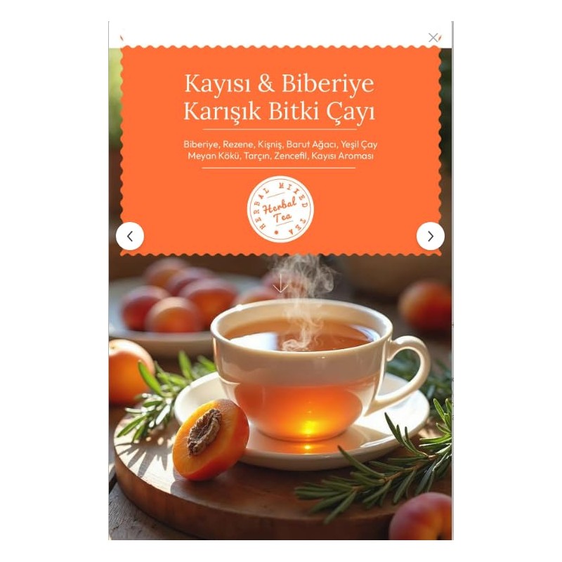 Herbamina Apricot & Rosemary Herbal Tea | Fruit Herbal Tea
