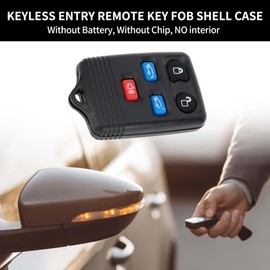 X AUTOHAUX Key Shell Case Keyless Entry Remote Key Fob Replacement Case for Ford Expedition 2003-2010 for Lincoln Navigator 2003-2010 5 Buttons CWTWB1U551
