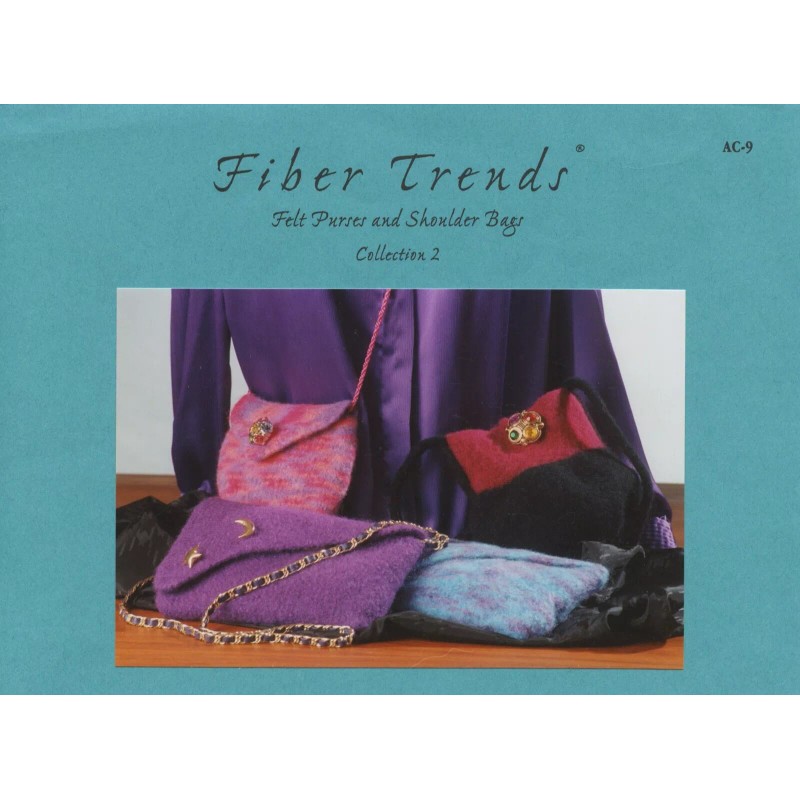 Fiber Trends Knitting Pattern AC-9 Felt Purses & Shoulder Bags