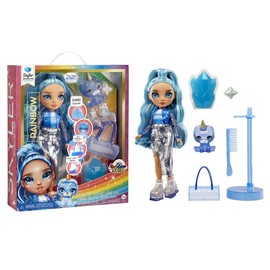 Rainbow High Fashion Doll with Slime Kit & Pet - Skyler(Blue) - 28 cm Shimmer Doll with DIY Sparkle Slime, Magical Pet and Fashion Accessories - Kids Toy - Great for Ages 4-12 Years
