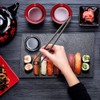 Annvchi 10 Pairs Japanese Chopsticks Black Chopsticks for Asian Crockery