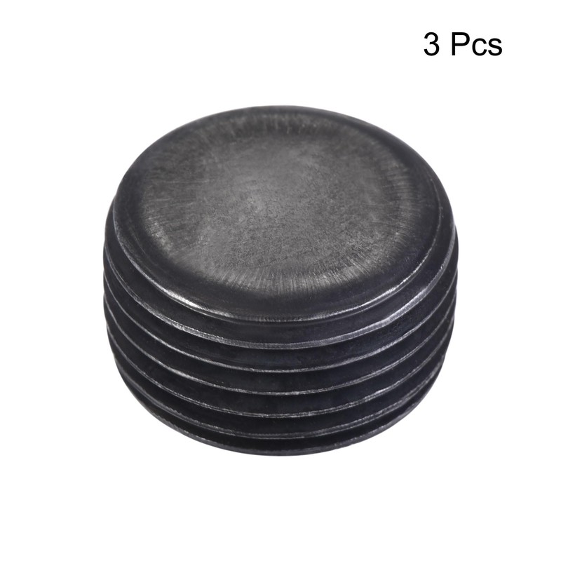 UXCELL Carbon Steel Internal Hex Thread Socket Pipe Plug, M18x1.5