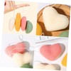 FOMIYES 3sets Facial Cleansing Sponge Heart Shape Soft Fluffy Powder
