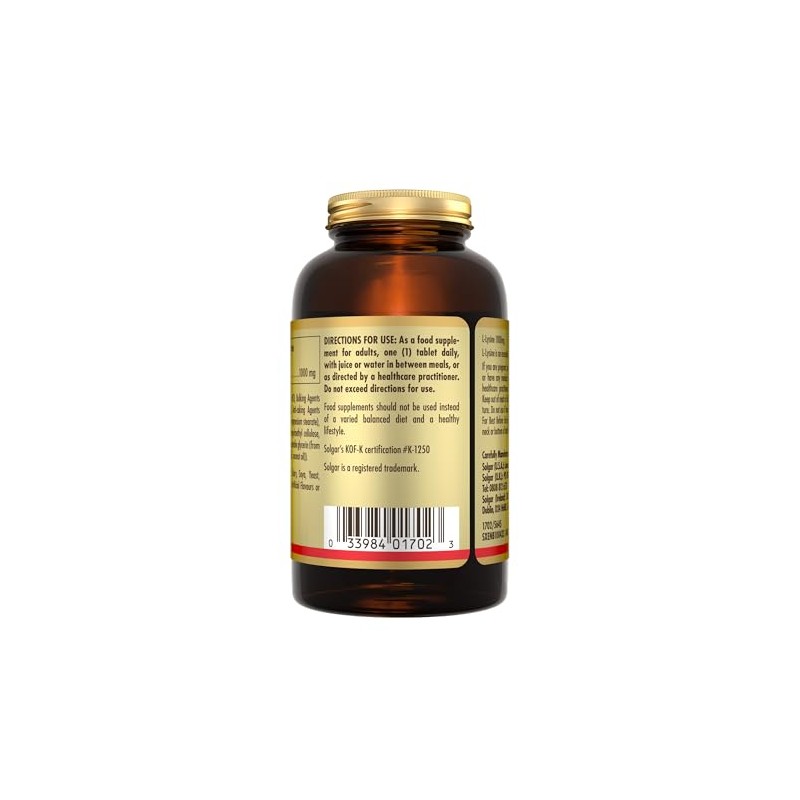 Solgar L-Lysine 1000 mg - 250 Tablets