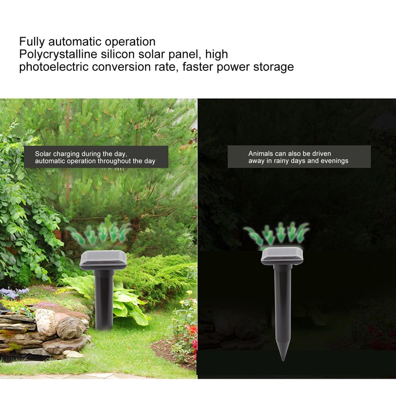 Ultrasound Snake Repeller Mini Solar Powered 360 Degree Buzzer Waterproof