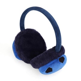 FakeFace Ear Muffs for Boys Children Winter Warm Ear Warmers Adjustable Plush Ear Warmers Earmuffs Winter Accessories Outdoor Cold Protection Ear Cups, Football Pattern, blue