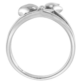 Sterling Silver Small Tulips Ring for Women Flawless Finish 1/2 inch Wide Size 7