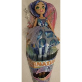 Xtreme Play Hairmazing Doll Fairy 12" Blue Long Hair Green Eyes New Buffer fly Wings