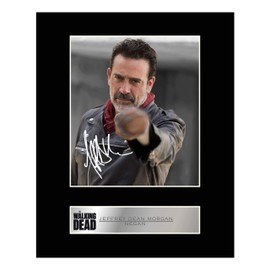 Iconic pics Jeffrey Dean Morgan Signed Mounted Photo Display Negan in The Walking Dead, multicoloured,25.4 x 20.3 cm,JDM-01