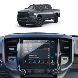LANTU 2PCS Car Screen Protector for Dodge Ram 1500 2500 3500 Uconnect 2013-2020 2021 2022 2023 Accessories Navigation Nano Touchscreen Protector Film HD Clear Bubble Free 8.4''
