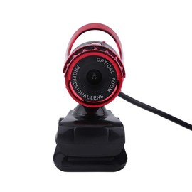 USB 2.0 0.3MPixels on Webcam with Built in, HD 360360Degree Rotating, for PC, High Definition, True Color (Red)