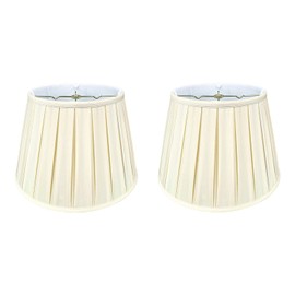 Royal Designs, Inc. Empire English Pleat Lamp Shade, BSO-724-14EG-2, 10 x 14.5 x 10, Eggshell, Set of 2
