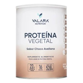 Proteína Vegana Valara 528g – Sabor Choco Avellana, 24g de proteína vegetal por porción, sin azúcar añadida, baja en carbohidratos, con probióticos y prebióticos, 16 porciones, ideal consumo diario