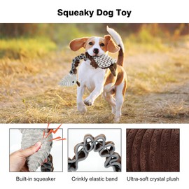 IOKHEIRA Dog Toys for Large Dogs Plush Dog Squeaky Toys to Keep Them Busy Tug of War Dog Toys for Medium and Small Dogs Made of Cotton Material and Crinkle Paper Stuffed Animals for Dogs（Armadillo