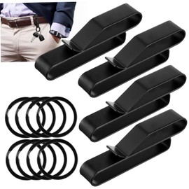 BESPORTBLE Belt Key Holder Clips Stainless Steel Set Detachable Keyring for Utility Belt