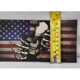 Unbranded Colorful Skull USA Flag vinyl Fridge Car 🧲 Magnet 🧲
