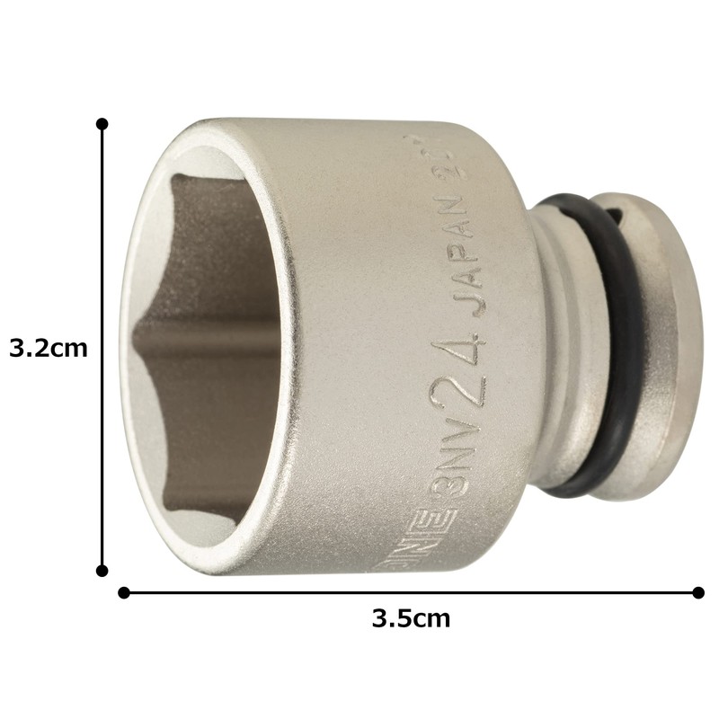 TONE Impact Socket 3NV-24 Insertion Angle 0.3 inch (9.5 mm)