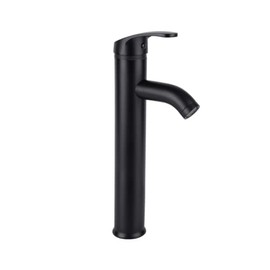 DICA 4435.2 Monomando Alto para Lavabo, Acabado Negro Mate, Grifo de Baño, Llave Moderna