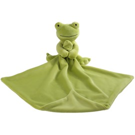 Apricot Lamb Frog Blanket Loveys Cute Comforter for Baby Boy and Girl, Soft Security Blanket for Babies, Infant and Toddlers, 13.8 Inches