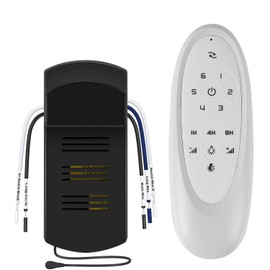 Haipeel 7406L Series Ceiling Fan Remote Control Kit, Including Receiver, Dimmable, Suitable for 52 Inch Ceiling Fan