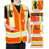 BOCOMAL FR Vest Zipper 4”Tape Hi Vis/High Visibility ANSI/ISEA NFPA2112