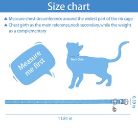 Aosora Cat Collar with Bells Cute for Boy Cats, Girl Cats Leather Cat Collars Accessories for Pet Collars Adjustable for Cat(Red)