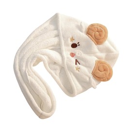 LABRIMP Cute Animal Quick Dry Hair Cap Absorbent Towel Turban for Wet Hair Soft Coral Fleece Shower Cap for Women