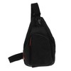 SHOWERORO Men's Canvas Crossbody Sling Bag Black Durable Outdoor Sports