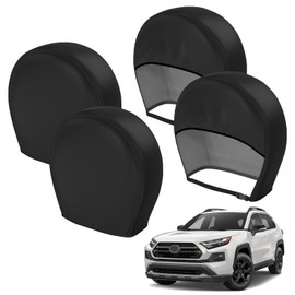 Kistrba PVC Tire Covers 4pcs Compatible with 2019-2025 Toyota RAV4, All-Weather Waterproof Heavy Duty Wheel Covers for 30-31inch Tires