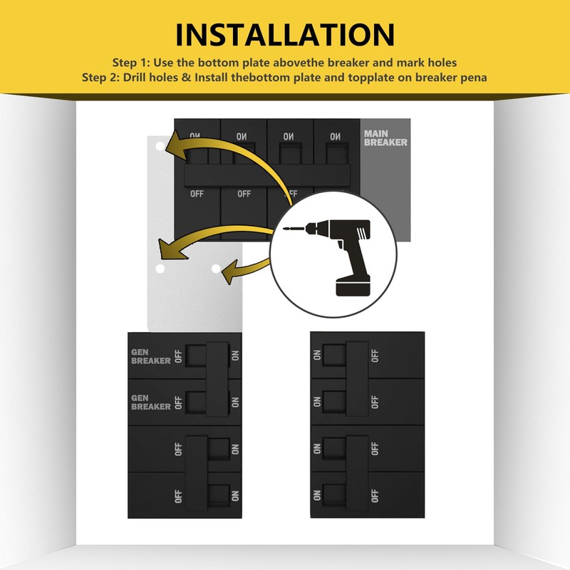 Generator Interlock Kit Compatible with GE General Electeric Vertical Main