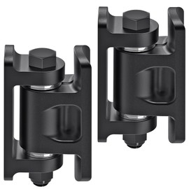 Insaga Curved Base Weld On Hinges for Round Tubes (2-4" Pipe) - Heavy Duty 6mm Steel Gate Hinge-Dual-Sided Weldable Hinges, Built-in Spacer Bearings Anti-Loose Screws (3.7x1.8'', 2Pack)