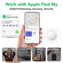 iXTRA Air Tag Tracker Bluetooth Tracker, Smart Tag Item Finders Works with Apple Find My App (iOS 14.6 Above Only), Waterproof Keys Finder & Item Locator Worldwide Tracking for Bags,Luggage,Pets-4pack